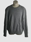 $148 Calvin Klein Men's Gray Cashmere/Wool Crewneck Logo Sweater Size L