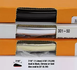 Universal Wheel Well Body Molding 7/16" wide black,chrome or gold - Picture 1 of 2