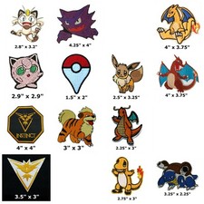 Pokemon Iron On Patch Charmander Espeon Growlithe Haunter Instinct Jigglypuff