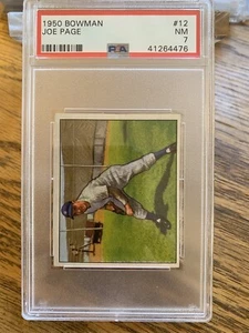 1950 Bowman #12 Joe Page Yankees PSA 7 - NM - Picture 1 of 2