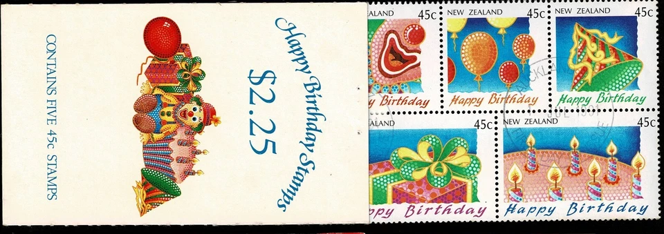 NEW ZEALAND - 1991 HAPPY BIRTHDAY BOOKLET - Sc#SB 54 - CTO - NZ 56 - Image 1 of 1