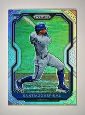 2021 Prizm Silver Prizm Tier I #72 Santiago Espinal - Toronto Blue Jays RC