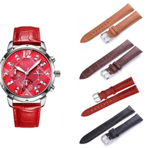 Correa de reloj de cuero genuino de 12 mm/14/16/18/20/22 mm para mujer y hombre de repuesto - Imagen 1 de 54