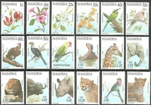 Namibia - Juego Flores y Animales MNH 1997 Mi. 876-893 - Imagen 1 de 1
