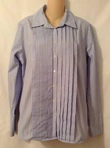 J. Crew Blue Striped 100% Cotton Button Up Size Large - Picture 1 of 4