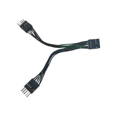 10CM Motherboard Audio HD Cable 9Pin Female To 2-Port Male Splitter Data Cord - Image 1 of 4