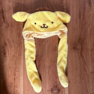 Sanrio Pompompurin Ears Moving Hat Cap Official Fluffy Fluffy Cosplay Japan Rare - Picture 1 of 11