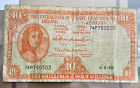 1968 Irish Ten Shilling Banknote Old Ireland 10s Note Lady Lavery