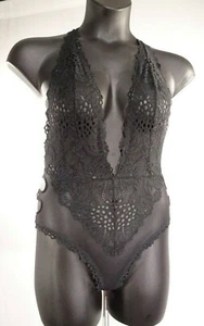 Victoria's Secret Style Sheer Black Lace Teddy Lingerie / Sz M?/ Usado - Imagen 1 de 12