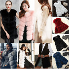2023 Womens Ladies Winter Warm Faux Fur Gilet Vest Waistcoat Outwear Jacket New