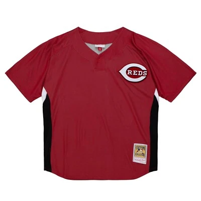 CAMISETA DE PRÁCTICA DE BATEO OFICIAL DE KEN GRIFFEY JR. 2007 DE LOS ROJOS MITCHELL N NESS M Foto 1 de 3
