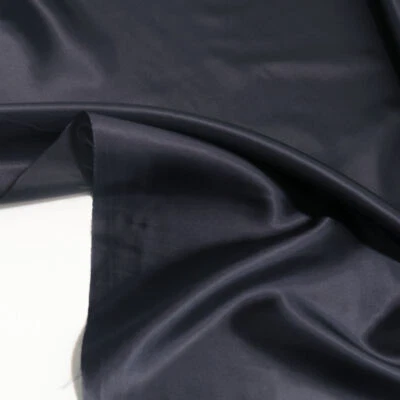 dunkel blauer Viskose Futterstoff edler Futter-Taft mit Glanz Sakko Blazer Rock - Bild 1 von 3