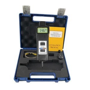 Photo Contact Tachometer Rotative Velocity Surface Speed Frequency Motor Tester - Picture 1 of 11