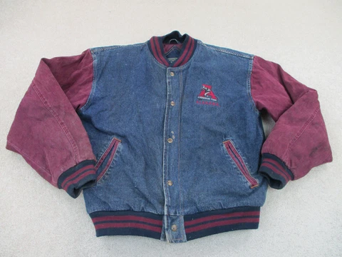 VINTAGE Alabama Crimson Tide Jacket Adult Small Blue Red Football Coat Men A12 * Cover