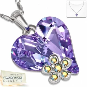 Lega con Collana IN Oro Bianco Dorato Con Ciondolo Cuore a Forma di Cuore E F - Foto 1 di 1