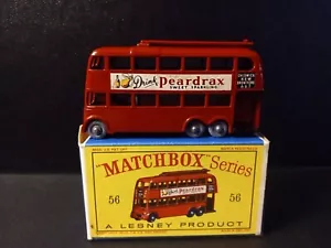 Matchbox #56A London Trolley Bus GPW 1958 "PEARDRAX" In Original D2 Box - Picture 1 of 19