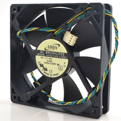 Genuine ADDA AD1212XB-A7BGL 12CM Four-wire PWM temperature control fan 12V 0.65A - Image 1 of 3