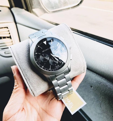 Michael Kors MK8469 Orologio Uomo Gareth Cronografo Quadrante Nero Acciaio Inox