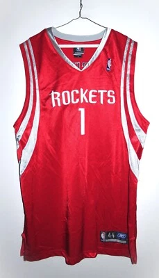 Camiseta deportiva Reebok Houston Rockets Tracy McGrady auténtica roja de carretera 44 grande L Foto 1 de 4