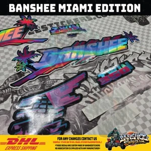 1991 1992 1993 Yamaha Banshee Replica Graphics Decals MIAMI HOLOGRAPHIC NEU!! - Bild 1 von 7