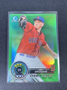 Jay Grooms /99 Green Refractor 2018 Bowman Scouts Top 100 Prospects BTP59 Boston