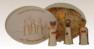 Miniaturfiguren Sternsänger natur in der Spandose Höhe=11,5cm NEU Holzfiguren - Bild 1 von 1