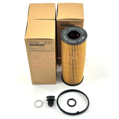 4x Kit de filtro de aceite 263202R000 para Hyundai Santa Fe Tucson Kia Sorento diésel 2,2 L Foto 1 de 4