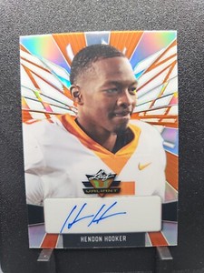2022 Leaf Valiant Hendon Hooker Portraits Orange Auto /25 (Color Match)