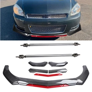 Front Bumper Lip Spoiler Splitter Carbon Fiber For Chevrolet Impala Limited - Picture 1 of 15