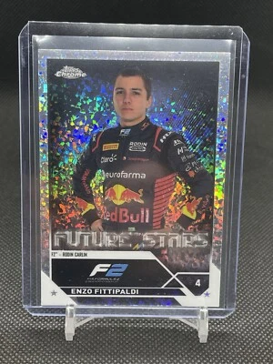 2023 Topps Chrome F1 - F2 Drivers Mini Diamond #75 Enzo Fittipaldi /299 - Image 1 of 3