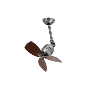 46cm 19" small ceiling fan with wall switch TOLEDO Antique Pewter & Walnut - Picture 1 of 3