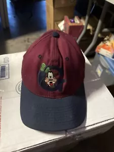 Vintage The Disney Store Goofy Adult Hat Snapback Maroon Cartoon Promo - Picture 1 of 14