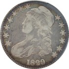 1829 VF25 Biust Pół dolara, PCGS 47528818