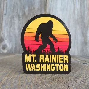Mount Rainier Washington Bigfoot Sticker Retro Sunset Souvenir Waterproof - Picture 1 of 7