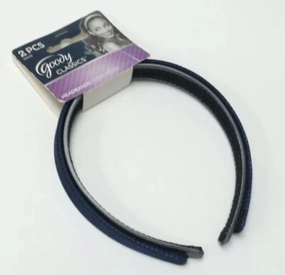 Diademas de satén Goody Classics 2 piezas azul y gris Foto 1 de 2