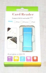 Lector de tarjetas TF compatible con FAT32 y exFAT - iPod iPhone iPad - Nuevo - Imagen 1 de 1
