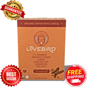 Lovebird Organic Grain-Free Cereal Cinnamon Sea Salt 7 OZ US SALE (PACK OF 6) - Picture 1 of 6