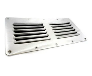 Stainless Steel Louvre Vent Air Ventilator Grill 235mm x 116mm Marine Boat - Picture 1 of 1