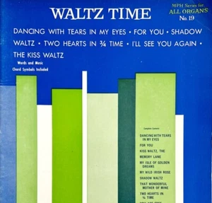 1950s Waltz Time For All Organs Vintage Songbook 1st Edition Warner Bros B82 - Picture 1 of 4