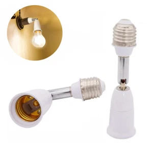 2Pcs E26/E27 Light Bulb Socket Extender 4.5" Extension Adjustable Vertical 90° - Picture 1 of 9