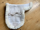 Fleeceworks Sheepskin Shaped Dressage Saddle Pad Full Rolled Edge
