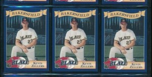 Lot (3) 1995 #15 Kevin Zellers Bakersfield Blaze Cal League (CH14) SWSW