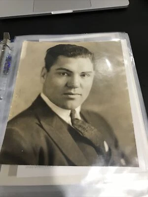 Vintage Type 1 Jack DEMPSEY the Manassa Mauler Original Sepia Boxing 7x9 Coa - Image 1 of 4