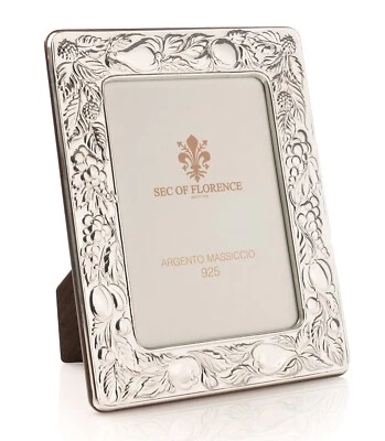 Marco de fotos sólido de plata de ley 925 de 7x5 pulgadas FRUTTA/13x18 EE. UU. Foto 1 de 4