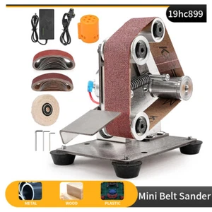 Mini Electric Grinder Belt Sander Polishing Grinding Knife DIY Sharpener Machine - Picture 1 of 6