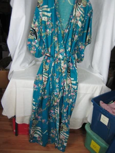 Sakurai Shoji Co. Long Robe Large L Belted with thin Tie All Cotton - Picture 1 of 5