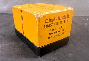 Cine-Kodak Anastigmat 38mm f/2.5 Lens, S-Mount w/ Adapter, Caps & Box USA - Picture 1 of 12