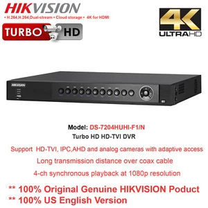 Original Hikvision DS-7204HUHI-F1/N 4CH TurboHD Tribrid DVR/Support 2CH-4MP IP - Picture 1 of 6