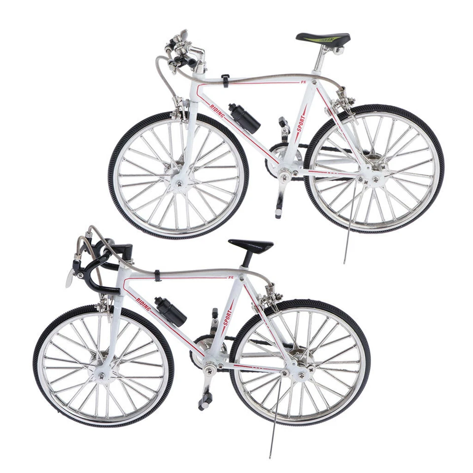 1/10 Zinc Alloy Bicycle Mountain Bike Model Diecast Vehicles Kids Toys White - Image 1 of 4