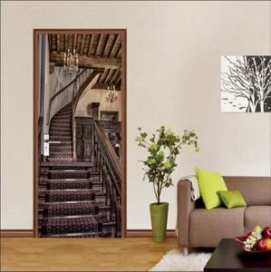 3D Retro Stairs I8555 Door Wall Stickers Wall Murals Wall Print Deco Erin 2023 - Picture 1 of 11